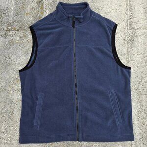 Saddlebred Men Vest Jacket Navy Blue Sleeve Less Coat Size L